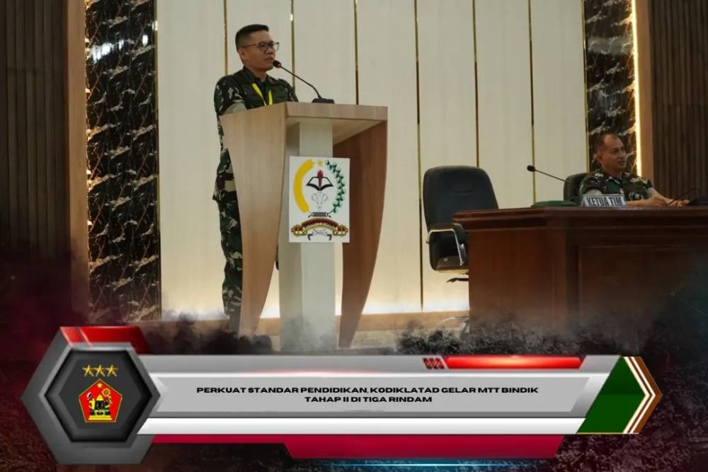 Perkuat Standar Pendidikan, Kodiklatad Gelar MTT Bindik Tahap II di Tiga Rindam