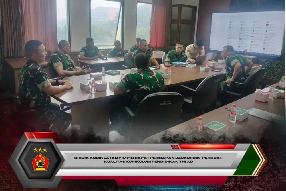 Dirdik Kodiklatad Pimpin Rapat Persiapan Jaukurdik , Perkuat Kualitas Kurikulum Pendidikan TNI AD