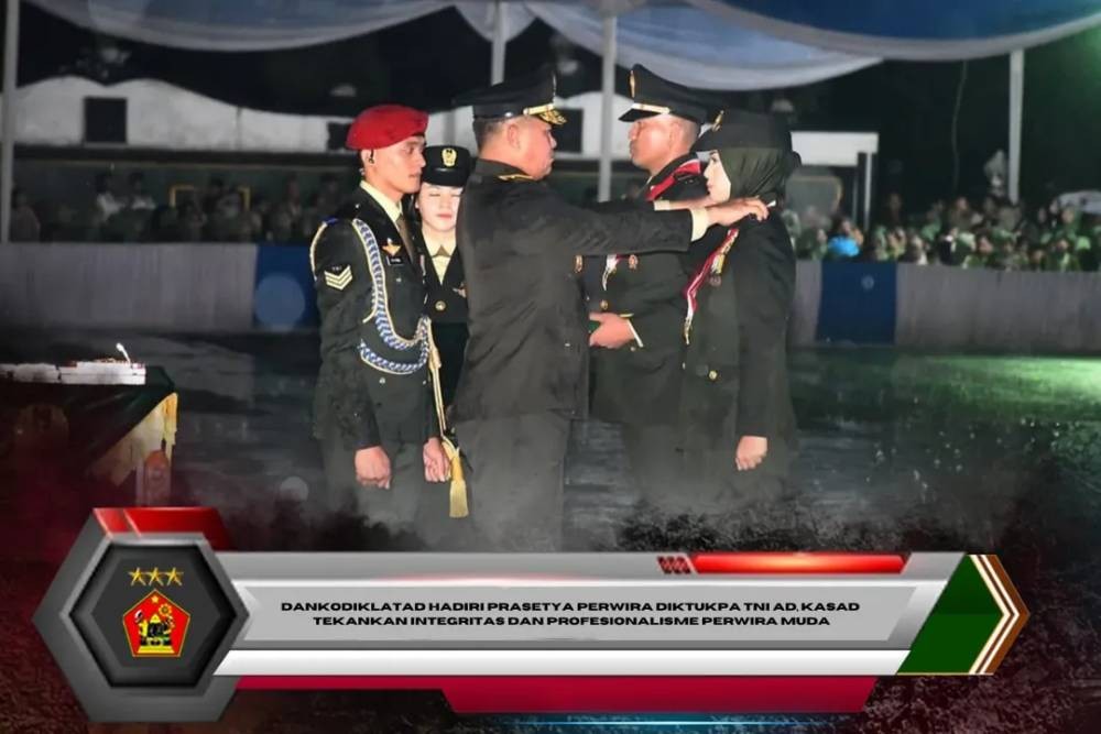 Dankodiklatad Hadiri Prasetya Perwira Diktukpa TNI AD, Kasad Tekankan Integritas dan Profesionalisme Perwira Muda