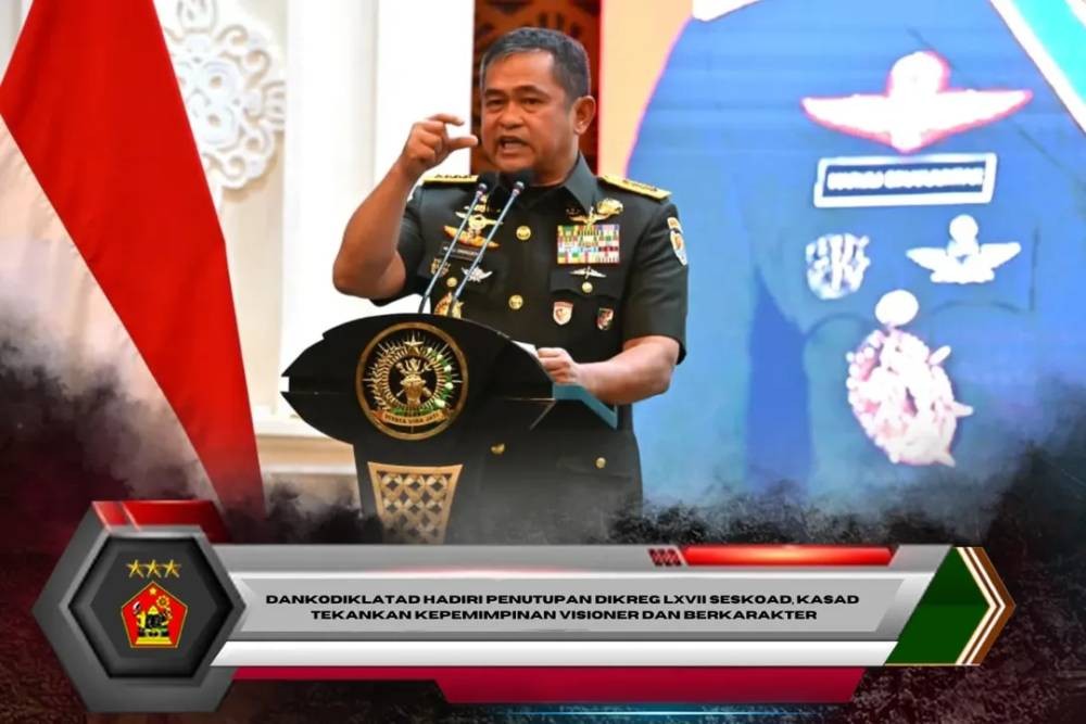 Dankodiklatad Hadiri Penutupan Dikreg LXVII Seskoad, Kasad Tekankan Kepemimpinan Visioner Dan Berkarakter