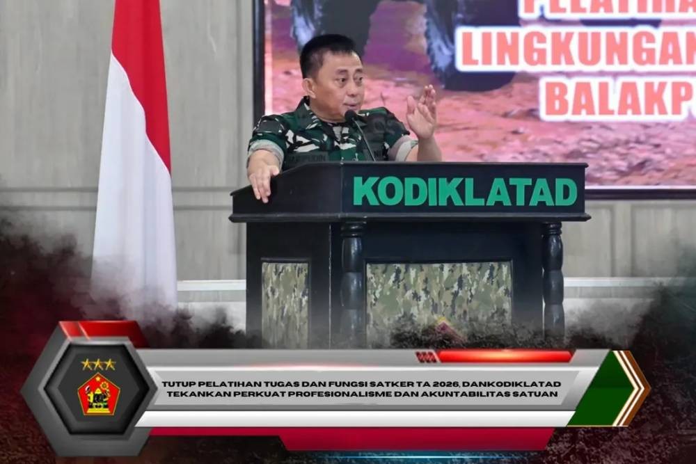 Tutup Pelatihan Tugas dan Fungsi Satker TA 2026, Dankodiklatad Tekankan Perkuat Profesionalisme dan Akuntabilitas Satuan