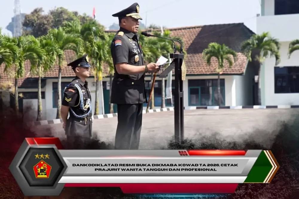 Dankodiklatad Resmi Buka Dikmaba Kowad TA 2026, Cetak Prajurit Wanita Tangguh dan Profesional