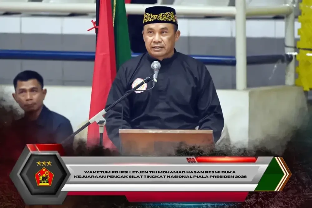Waketum PB IPSI Letjen TNI Mohamad Hasan Resmi Buka Kejuaraan Pencak Silat Tingkat Nasional Piala Presiden 2026