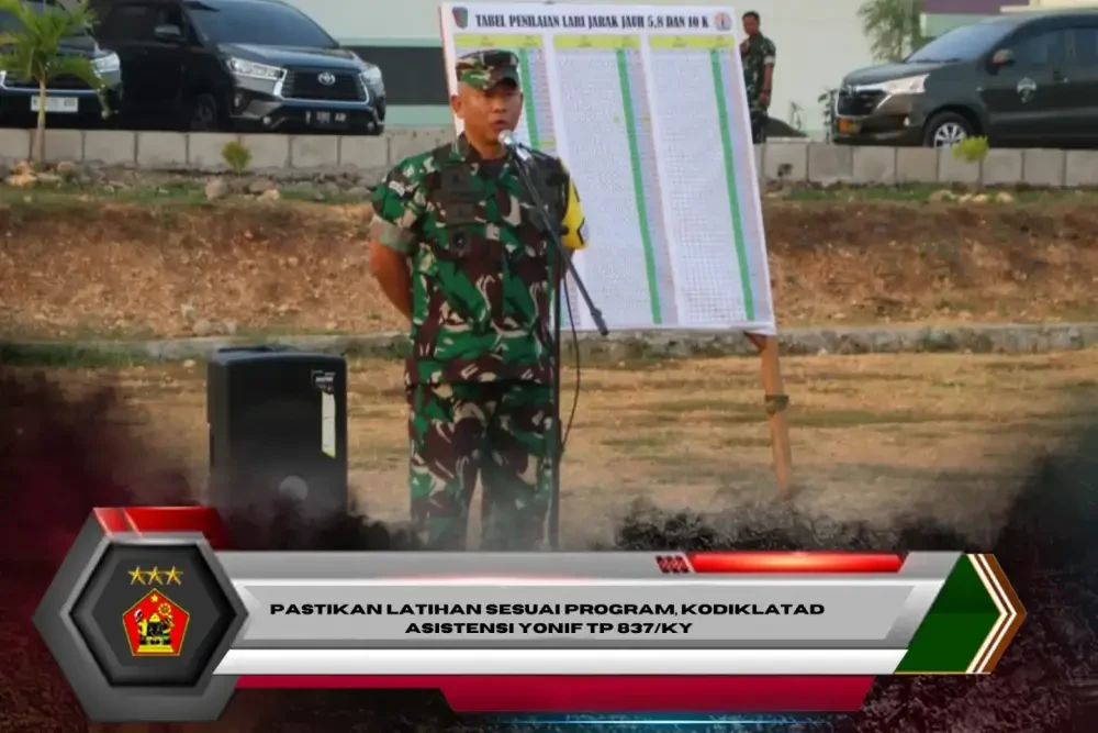 Pastikan Latihan Sesuai Program, Kodiklatad Asistensi Yonif TP 837/KY