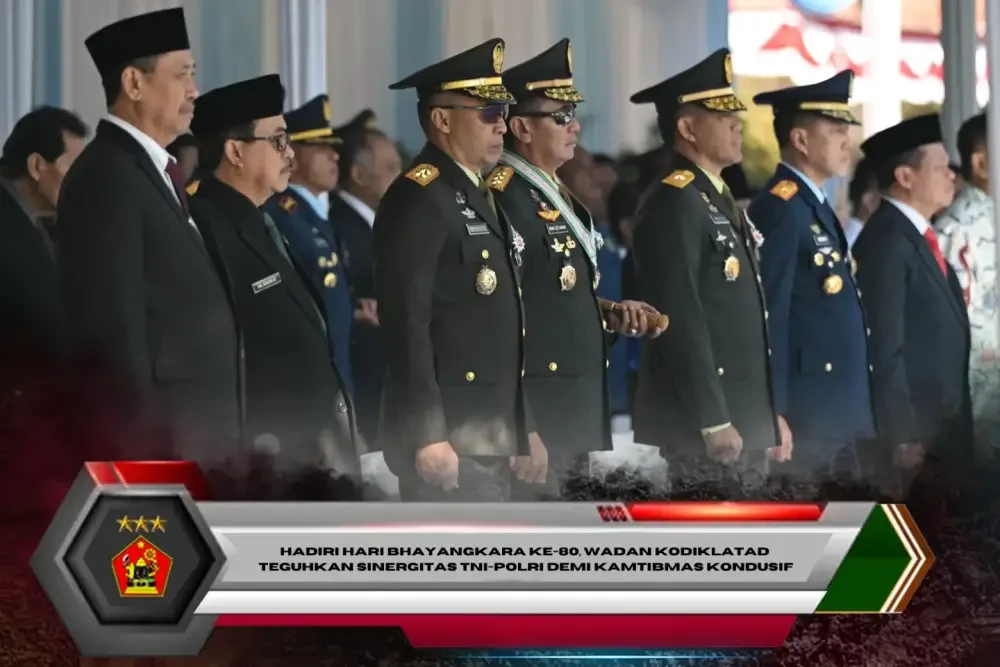 Hadiri Hari Bhayangkara ke-80, Wadan Kodiklatad Teguhkan Sinergitas TNI-Polri demi Kamtibmas Kondusif