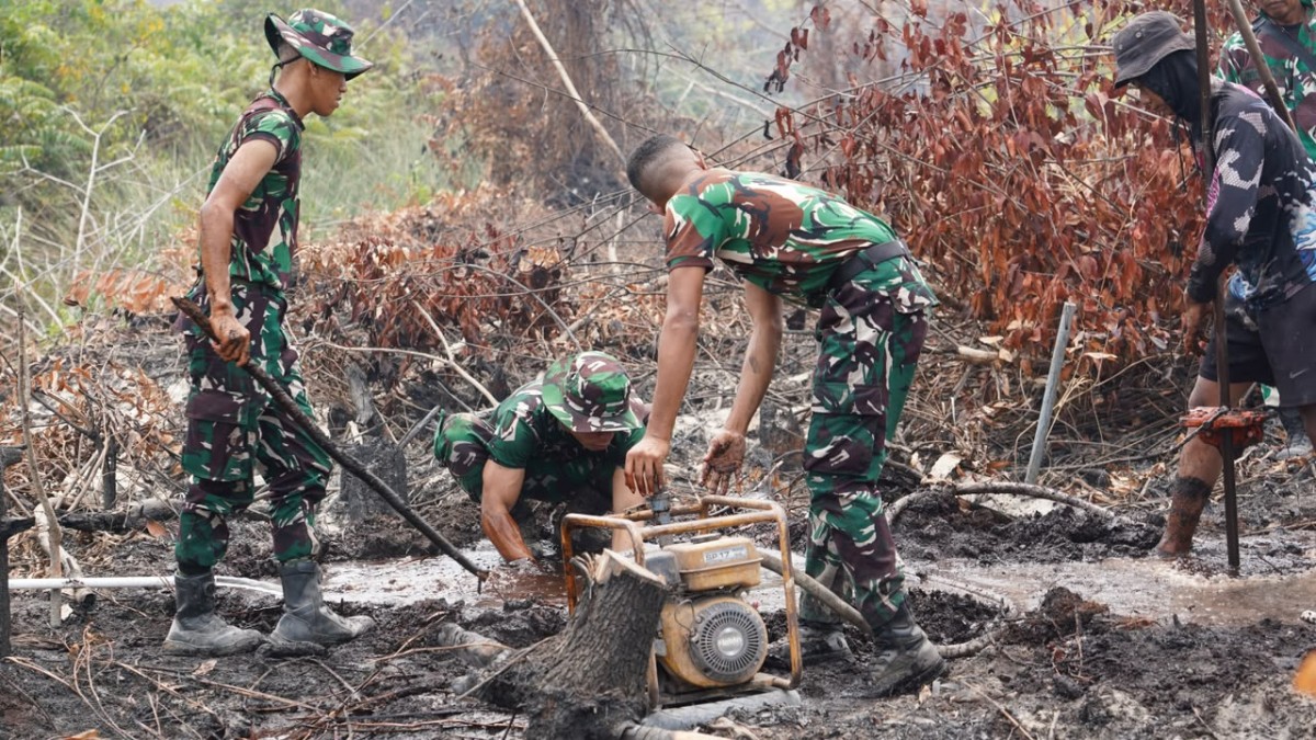 Gerak Cepat Tangani Karhutla, Kodam XXII/Tambun Bungai Bangun Dua Sumur Bor di Palangka Raya