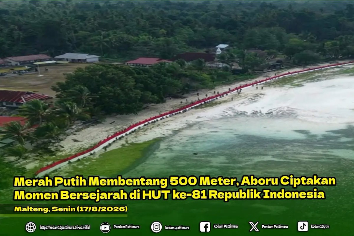 Merah Putih Membentang 500 Meter, Aboru Ciptakan Momen Bersejarah di HUT ke-81 Republik Indonesia