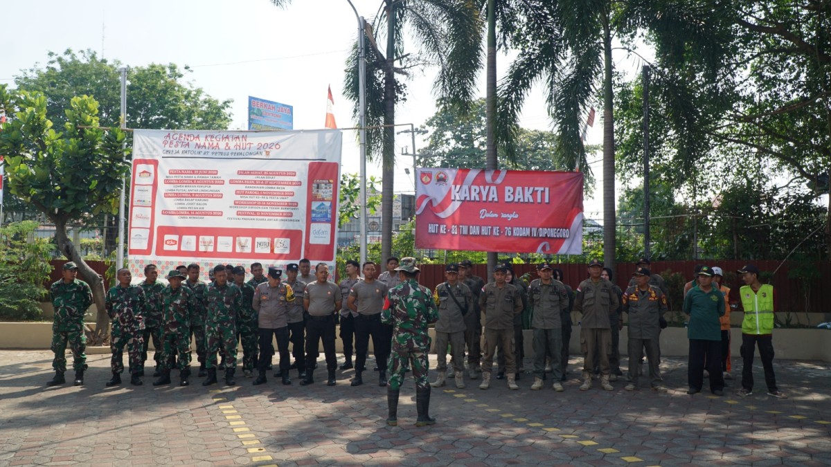 Karya Bakti HUT TNI, TNI-Polri dan Pemkot Perkuat Toleransi di Tempat Ibadah