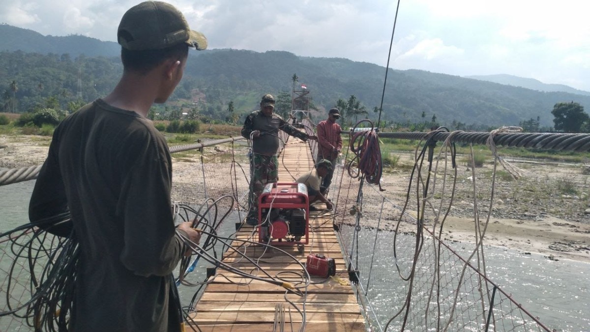 Progres Jembatan Gantung Perintis Garuda Capai 94,5 Persen, Akses Masyarakat Badar–Darul Hasanah Segera Terwujud