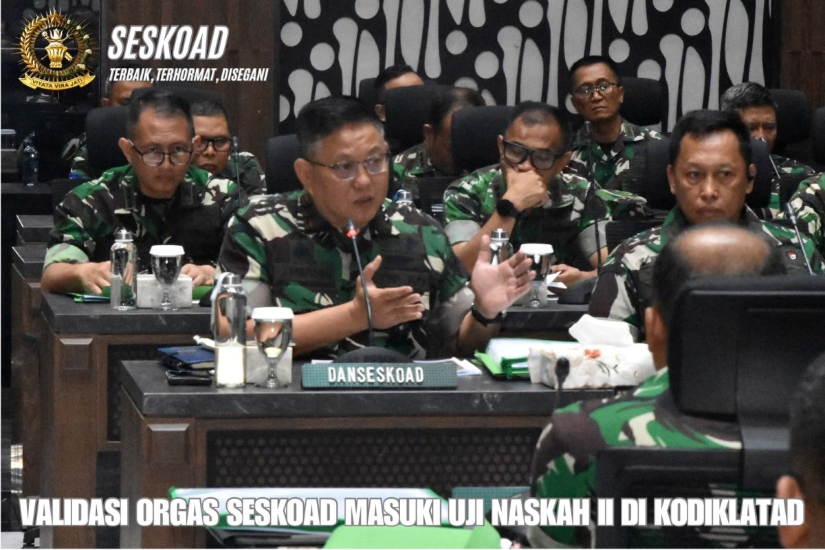 Validasi Orgas Seskoad Masuki Uji Naskah II di Kodiklatad