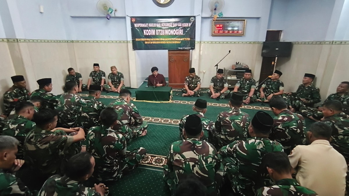 Kodim 0728/Wonogiri Gelar Peringatan Maulid Nabi Muhammad SAW 1448 H