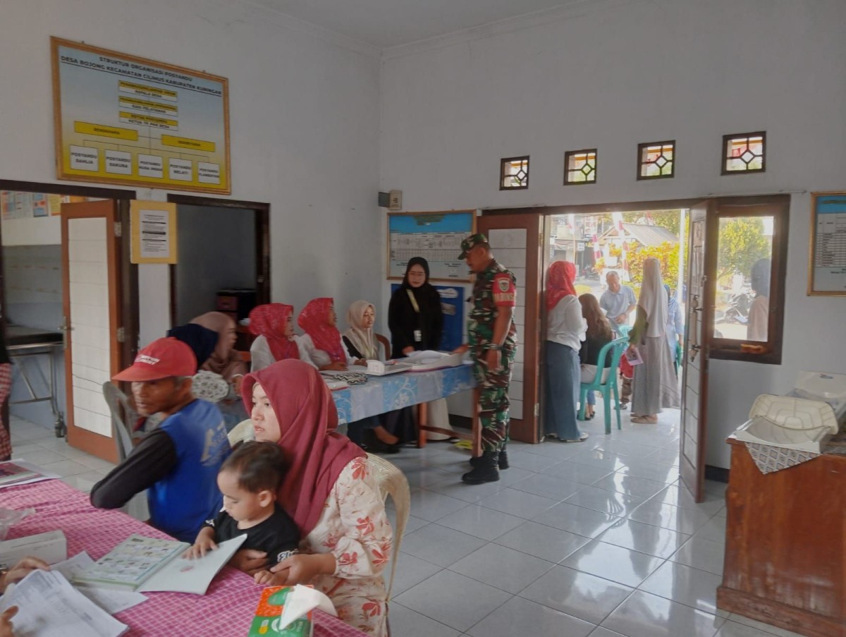 Babinsa Bojong Monitoring Kegiatan Posyandu, Dukung Peningkatan Kualitas Kesehatan Anak