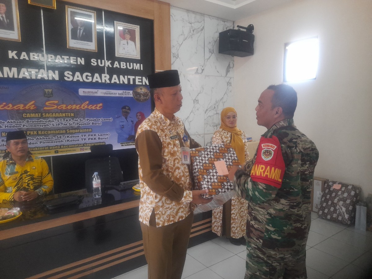 Danramil 2211/Sagaranten Hadiri Pisah Sambut Camat Sagaranten