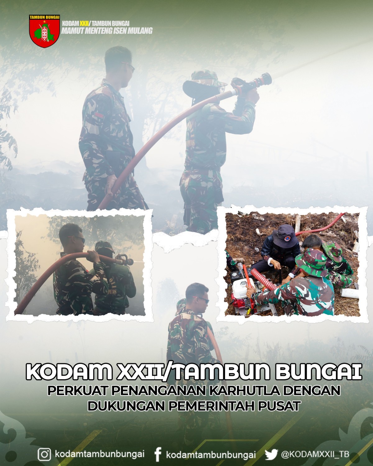 KODAM XXII/TB PERKUAT PENANGANAN KARHUTLA DENGAN DUKUNGAN PEMERINTAH PUSAT
