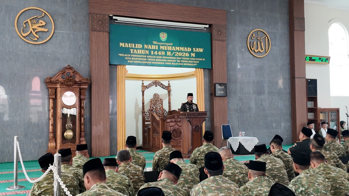 Kodam III/Siliwangi Peringati Maulid Nabi SAW 1448 H/2026 M di Masjid Al-Ikhlas