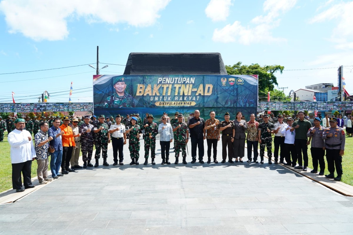 Danrem 023/KS Tutup Karya Bakti TNI AD, Pembangunan di Kepulauan Nias Beri Manfaat Nyata