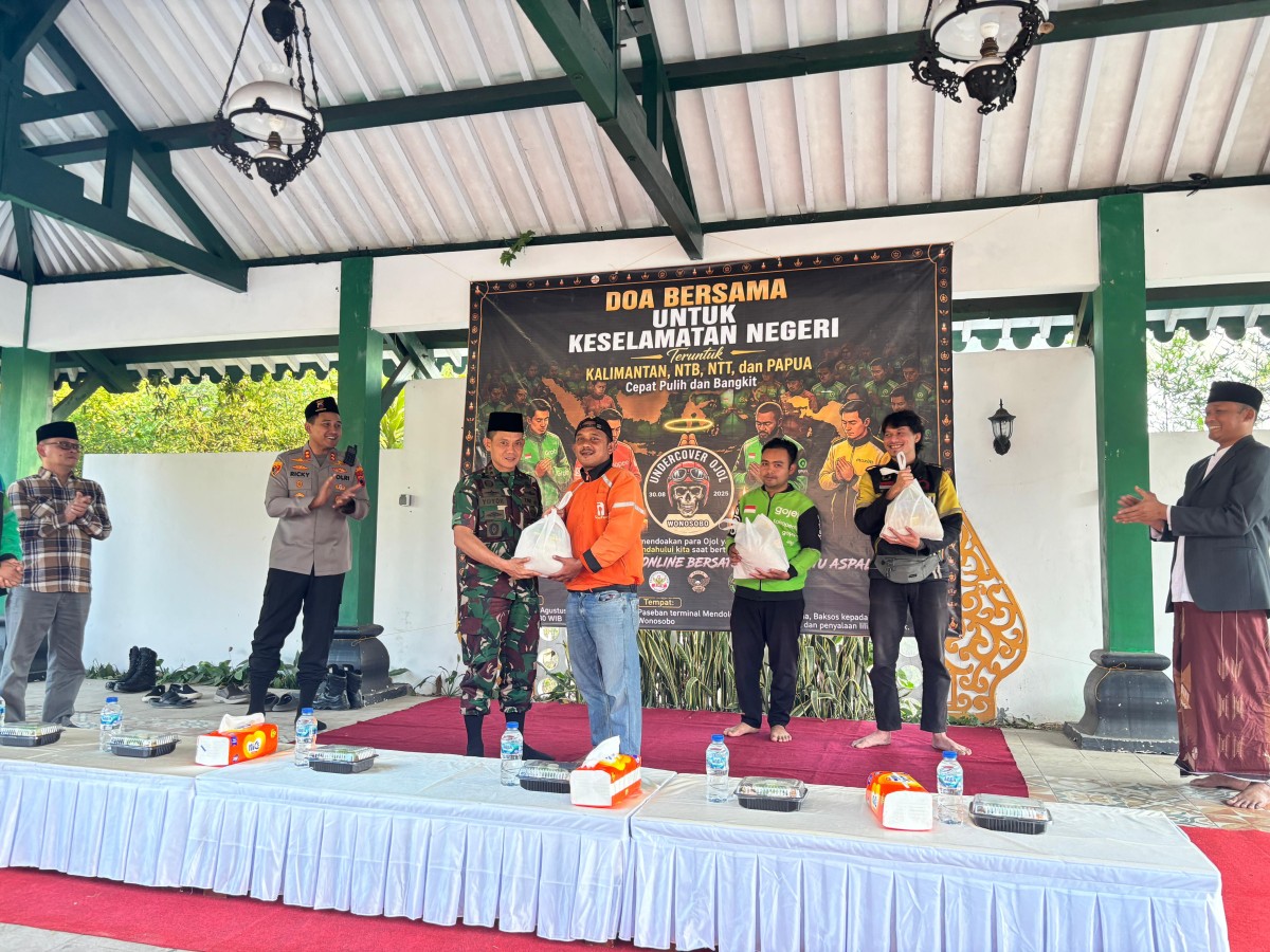 Doa Bersama untuk Keselamatan Negeri, Ojol Wonosobo Kenang Almarhum Affan