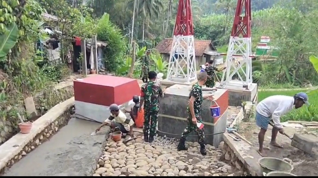 Kodim 0707/Wonosobo Selesaikan Tiga dari Lima Jembatan Perintis Garuda Tahap V