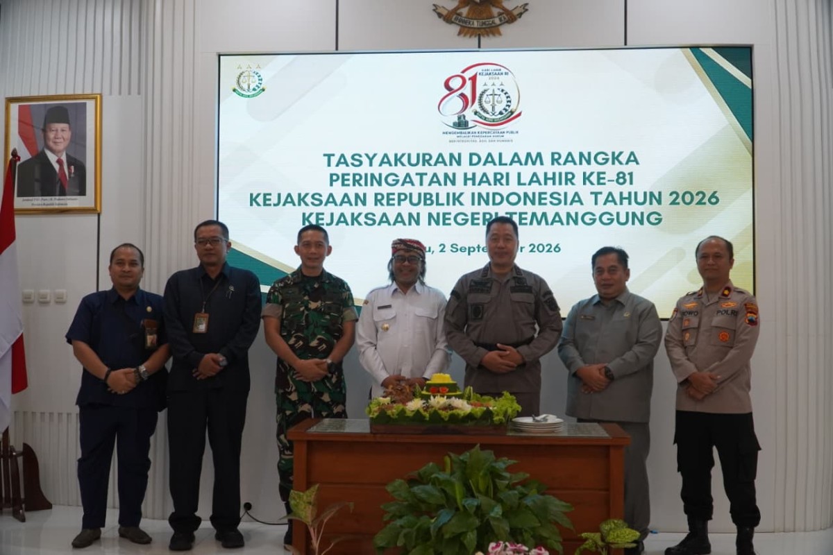 Perkuat Sinergi Aparat Penegak Hukum dan TNI, Dandim Temanggung Hadiri Harlah ke-81 Kejaksaan