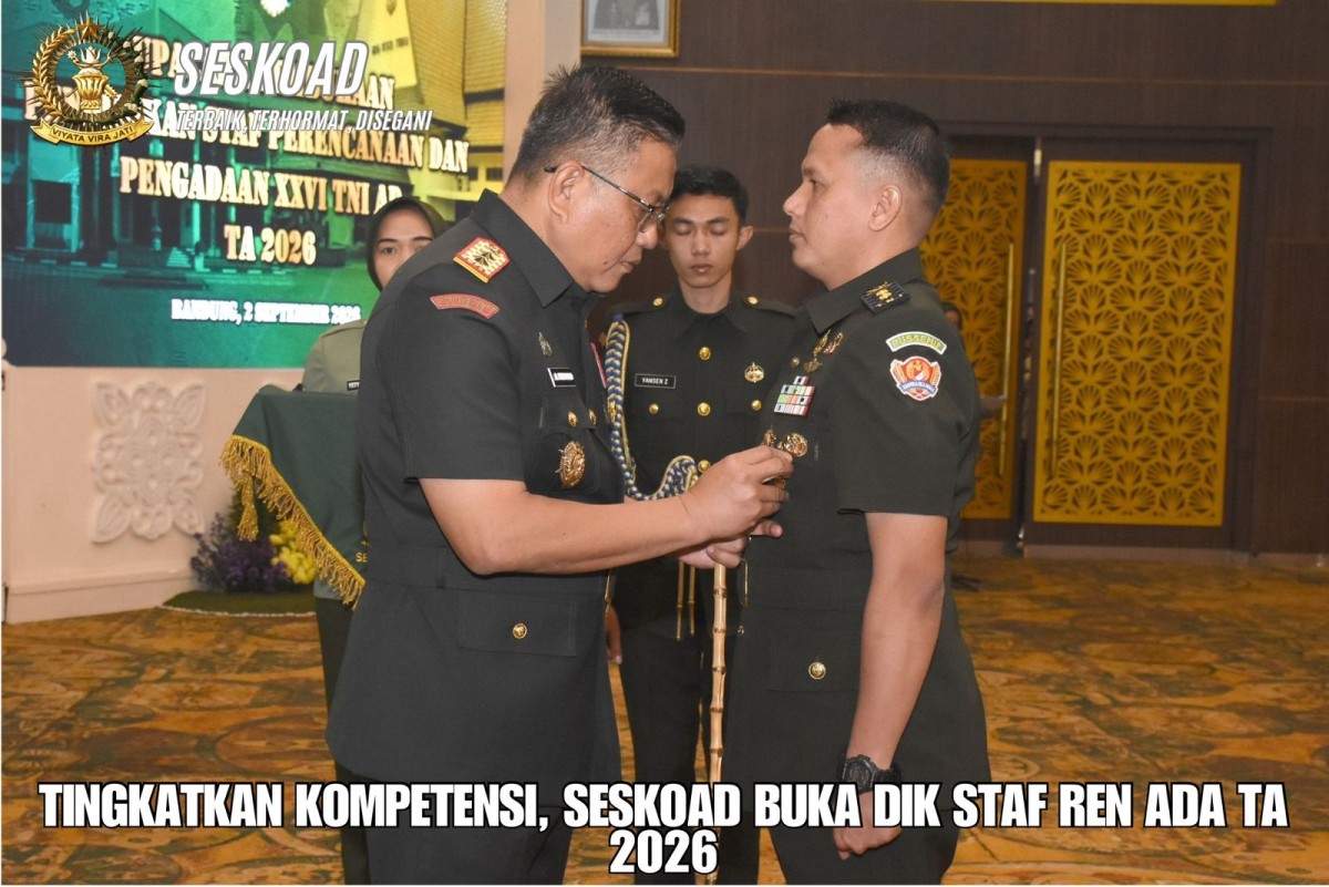 Tingkatkan Kompetensi, Seskoad Buka Dik Staf Ren Ada TA 2026