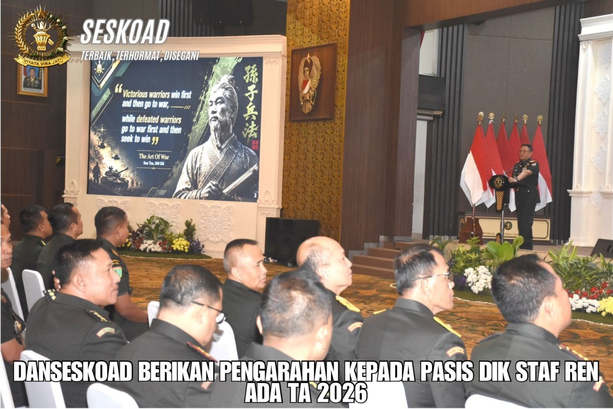Danseskoad Berikan Pengarahan kepada Pasis Dik Staf Ren Ada TA 2026