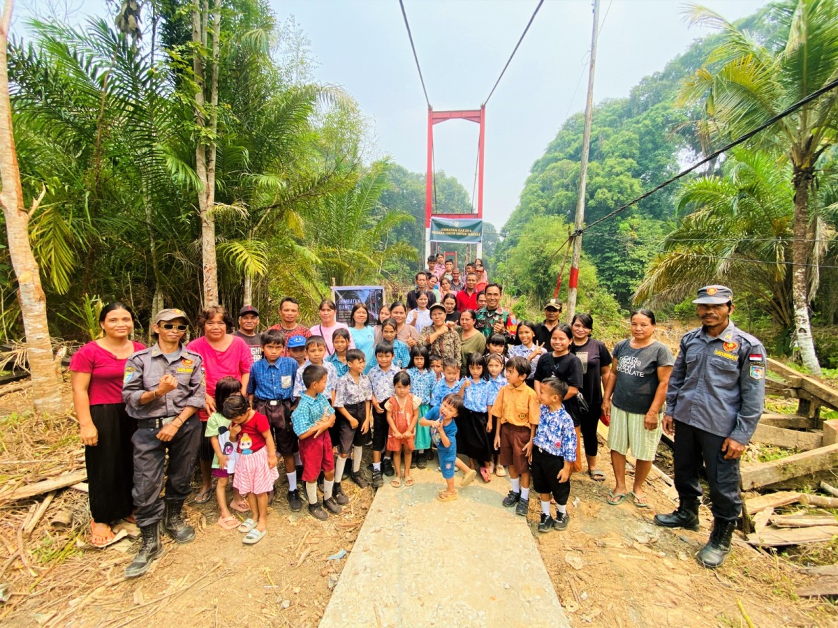 Satu Lagi Jembatan Gantung Perintis Garuda di Desa Bengkuang Selesai, Raut Bahagia Warga Jadi Bukti Negara Hadir