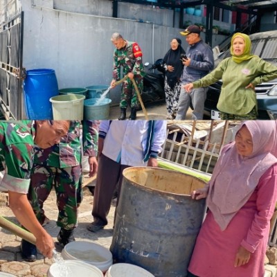 Warga Kesulitan Air, Kodim 0610/Sumedang Bantu Warga Hadapi Cuaca Ekstrem