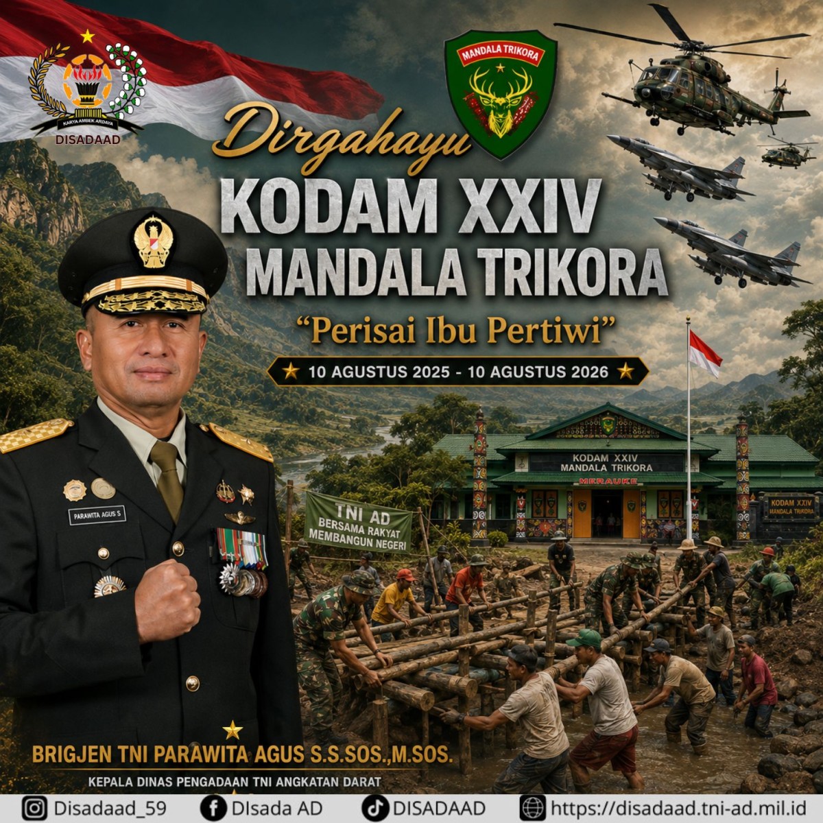 Dirgahayu KODAM XXIV MANDALAN TRIKORA