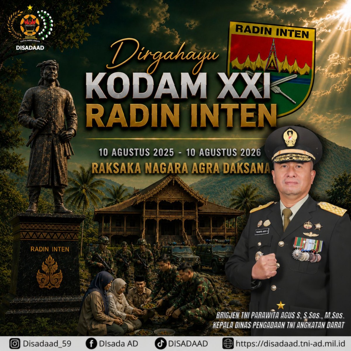 Dirgahayu KODAM XXI RADIN INTEN