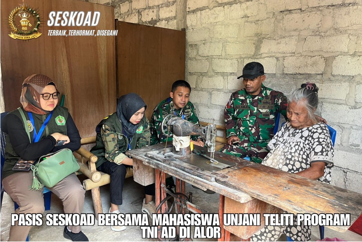 Pasis Seskoad Bersama Mahasiswa Unjani Teliti Program TNI AD di Alor