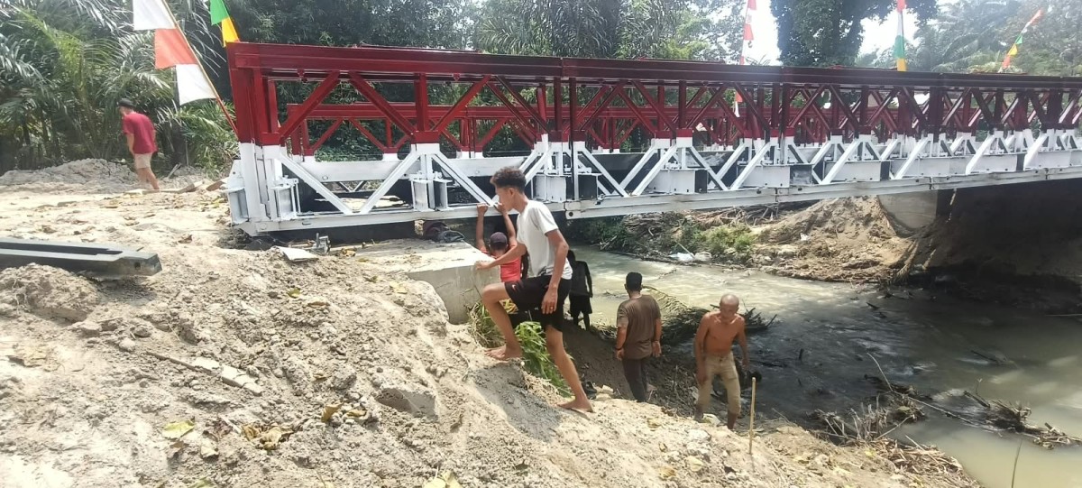 Jembatan Modular 20 Meter di Talun Saragih Hampir Rampung, Progres Capai 95,25%
