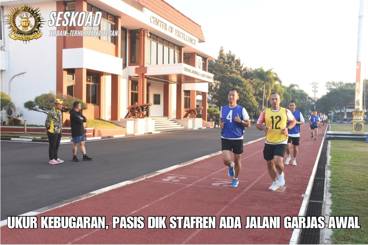 Ukur Kebugaran, Pasis Dik Staf Ren Ada Jalani Garjas Awal