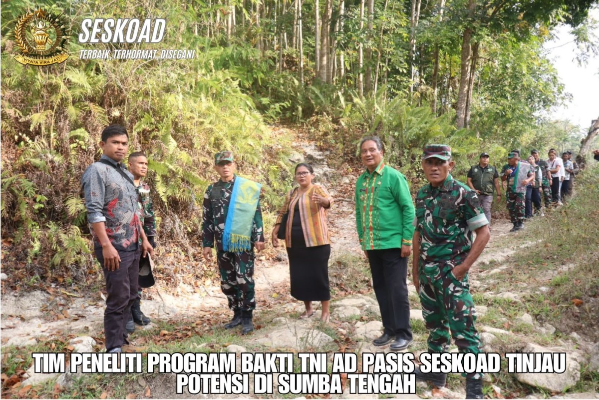 Tim Peneliti Program Bakti TNI AD Pasis Seskoad Tinjau Potensi di Sumba Tengah