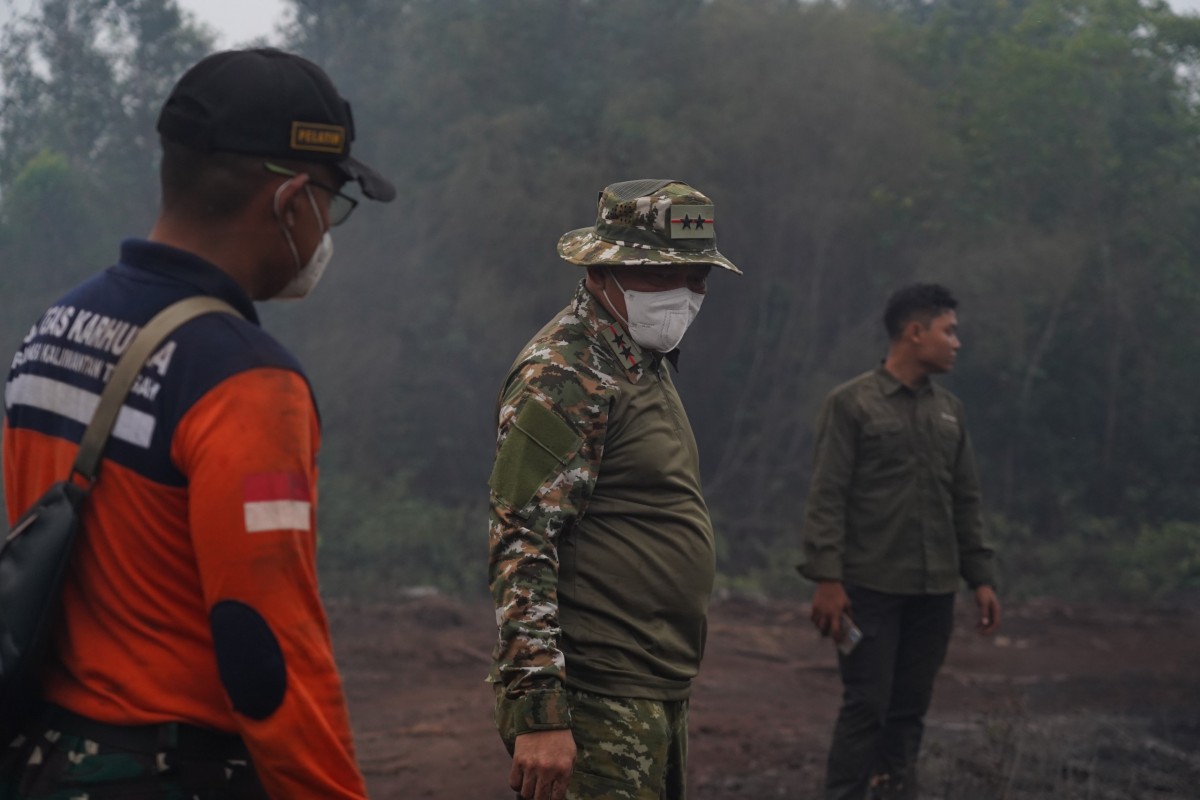 Pangdam XXII/Tambun Bungai Tinjau Langsung Penanganan Karhutla dan Dapur Lapangan