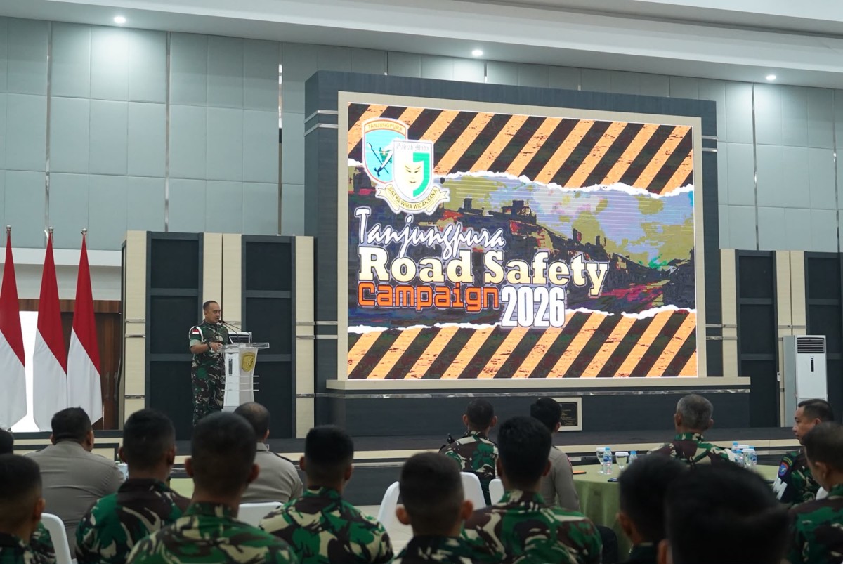 Tekan Angka Kecelakaan, Pomdam XII/Tpr Gelar Tanjungpura Road Safety Campaign 2026