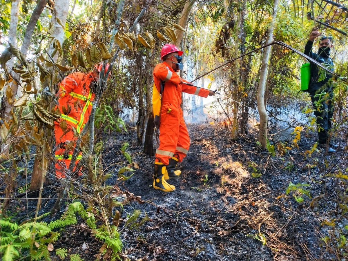 Cegah Karhutla, Koramil 1204-18/Nanga Mahap Intensifkan Patroli di Desa Tembaga