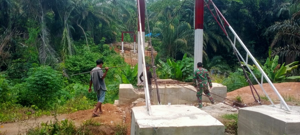 embatan Gantung Bosar Galugur Capai 81,6 Persen, Akses Warga Segera Terhubung