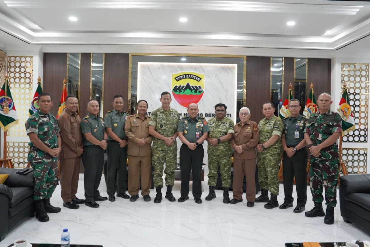 Kapoksahli Pangdam I/BB Terima Audiensi Kepala Pusat Veteran Bacadnas Kemhan