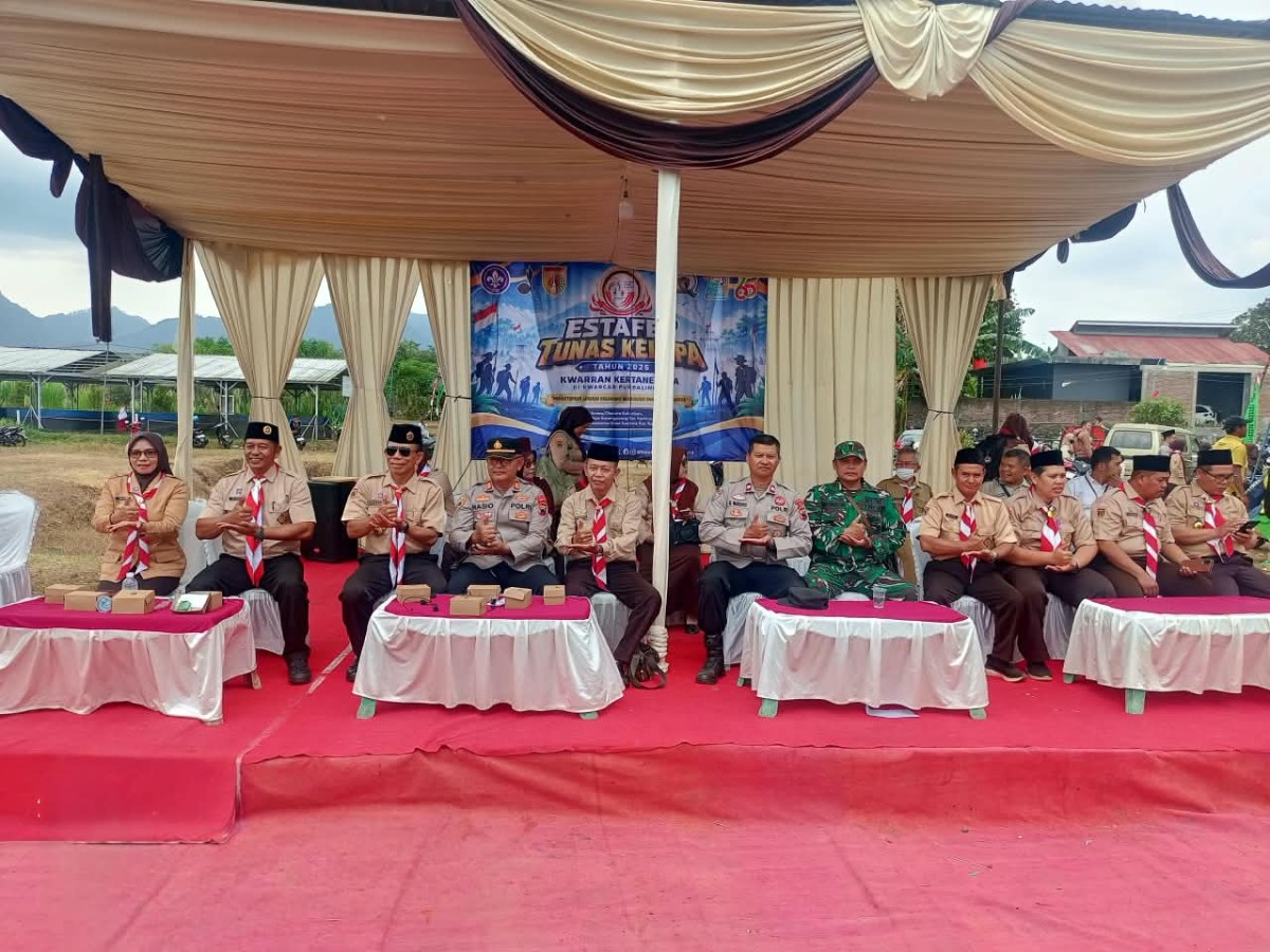 Estafet Tunas Kelapa Kwarcab Purbalingga Singgah di Kertanegara, Pramuka Didorong Jadi Generasi Penjaga NKRI