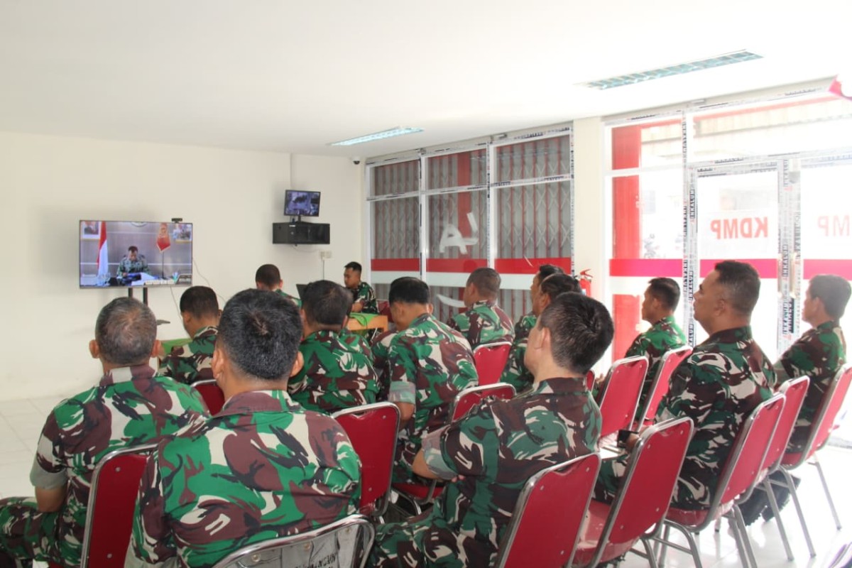Dandim 0723/Klaten Ikuti Vicon Bersama Wapang Usai Tinjau KDKMP Solodiran