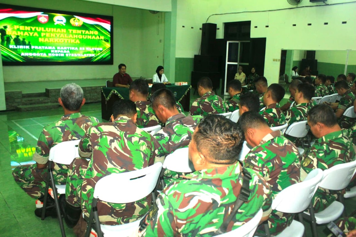 Kodim 0723/Klaten Gelar Penyuluhan Bahaya Narkotika, Perkuat Komitmen Personel Cegah Penyalahgunaan Narkoba