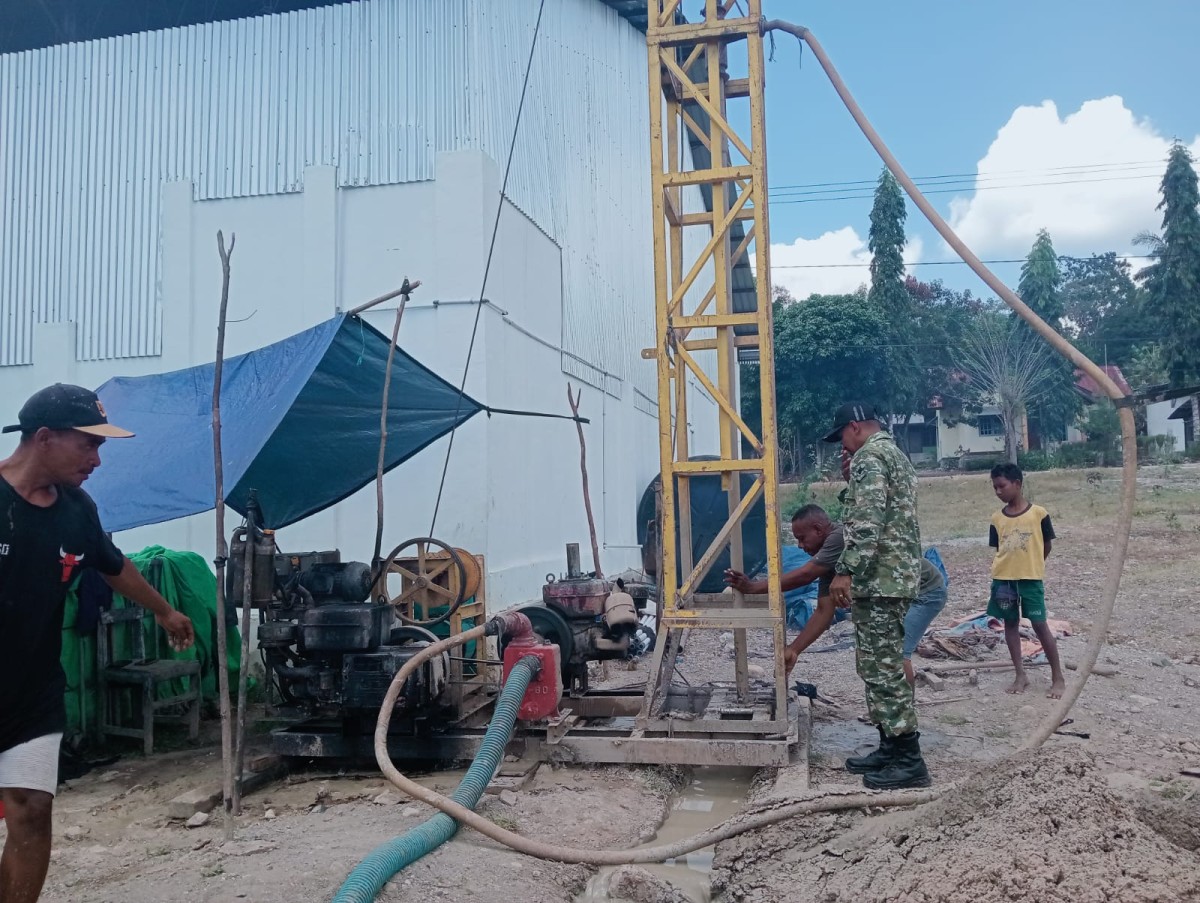 Bakti TNI AD Untuk Rakyat, Kodim 1618/TTU Pacu Pengeboran Air Bersih di Fatumuti