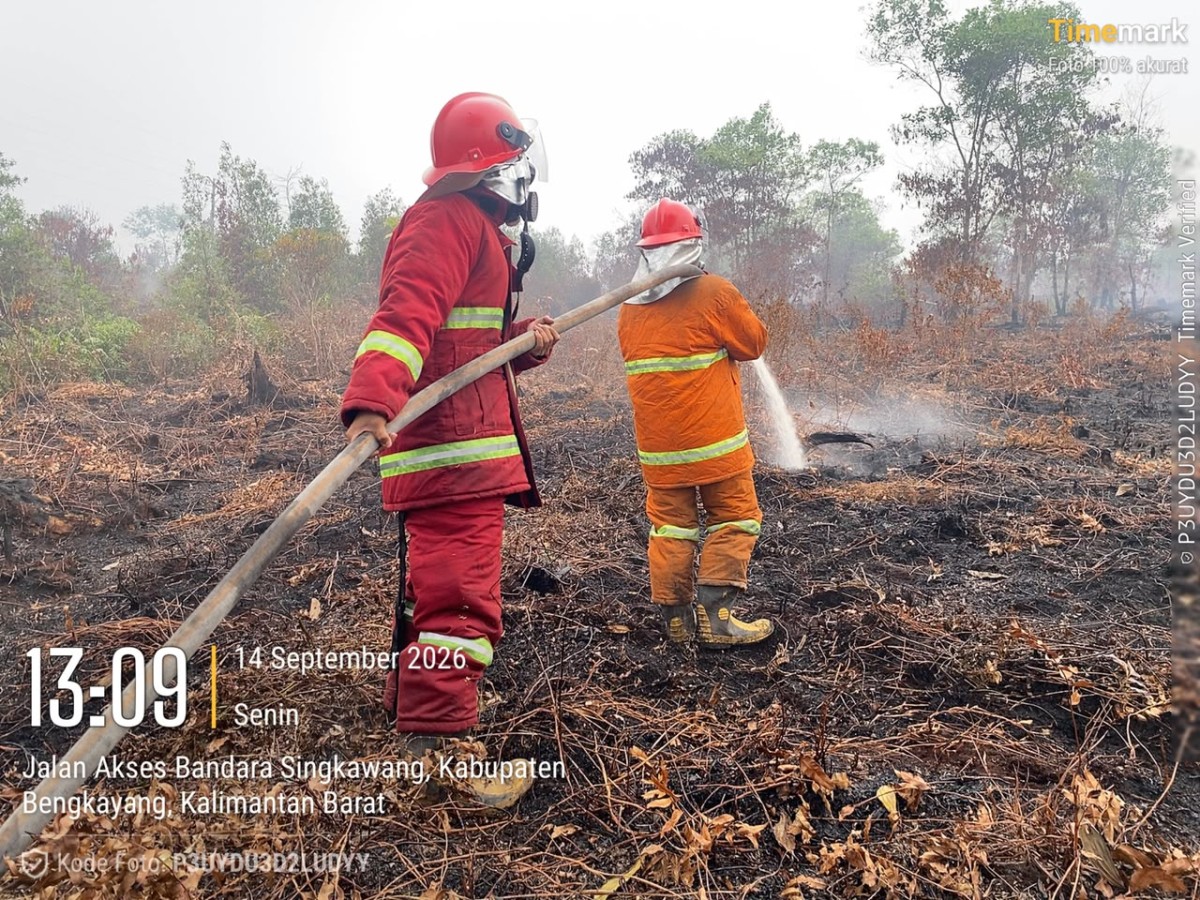 Singkawang – Meski api telah berhasil dipadamkan, ancaman kebakaran hutan dan lahan (Karhutla) belum sepenuhnya berakhir. Babinsa Koramil 1202-03/Singkawang Tengah dan Tim gabungan kembali melakukan pengecekan dan pendinginan sejumlah titik hotspot di Kel