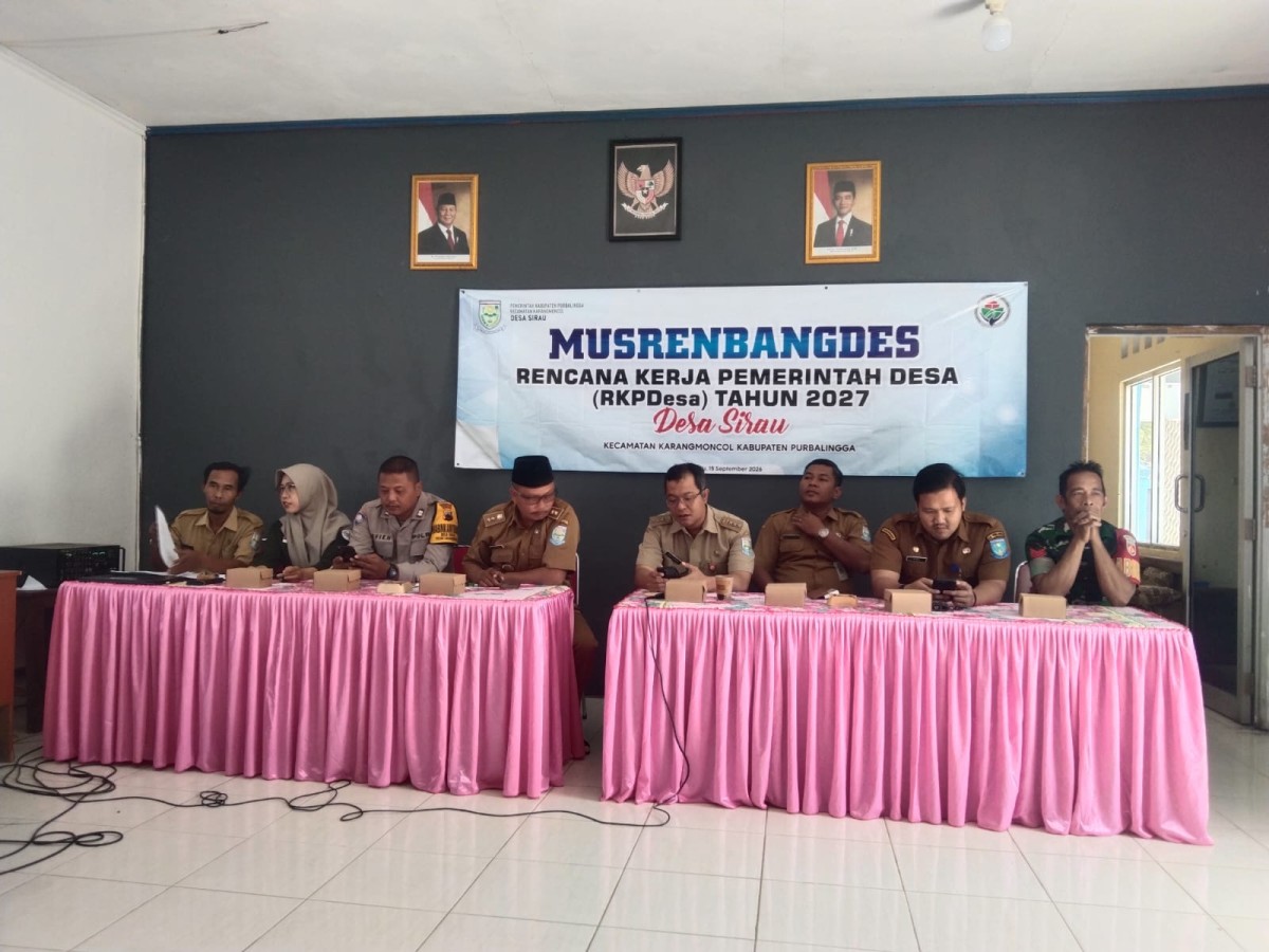 Babinsa Hadiri Musrenbangdes RKPDes Sirau Tahun 2027