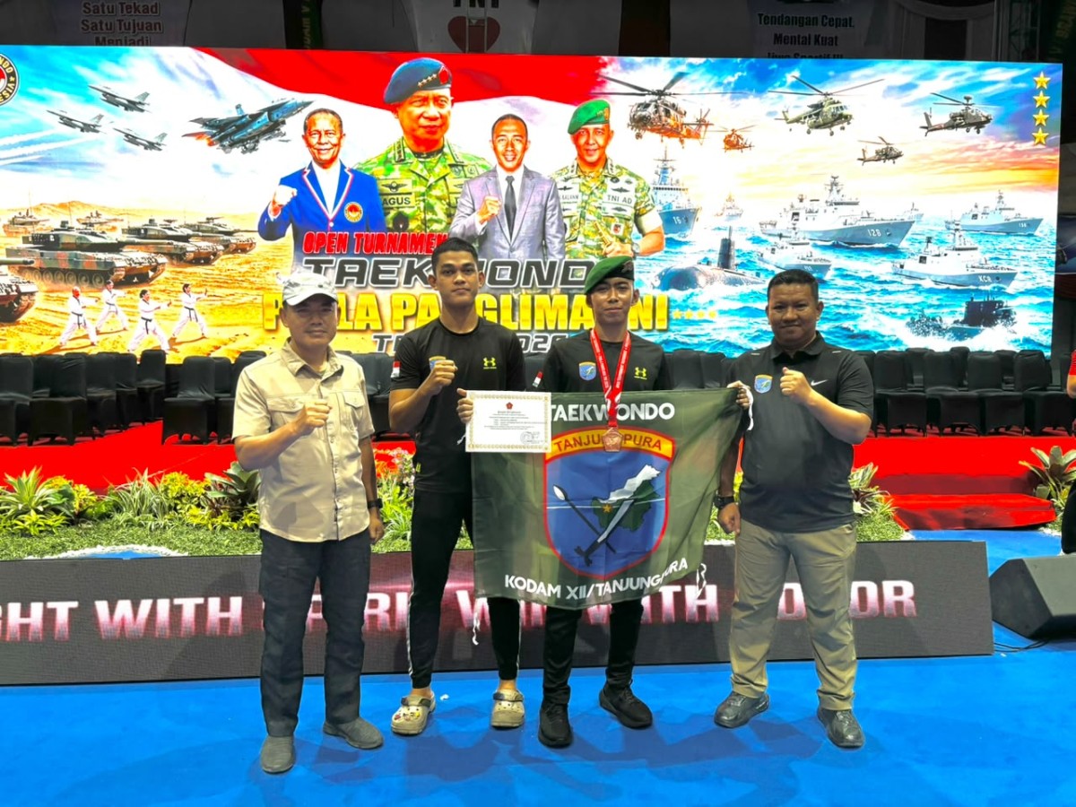 Prajurit Tanjungpura Sabet Juara 3 Kejurnas Taekwondo Piala Panglima TNI 2026