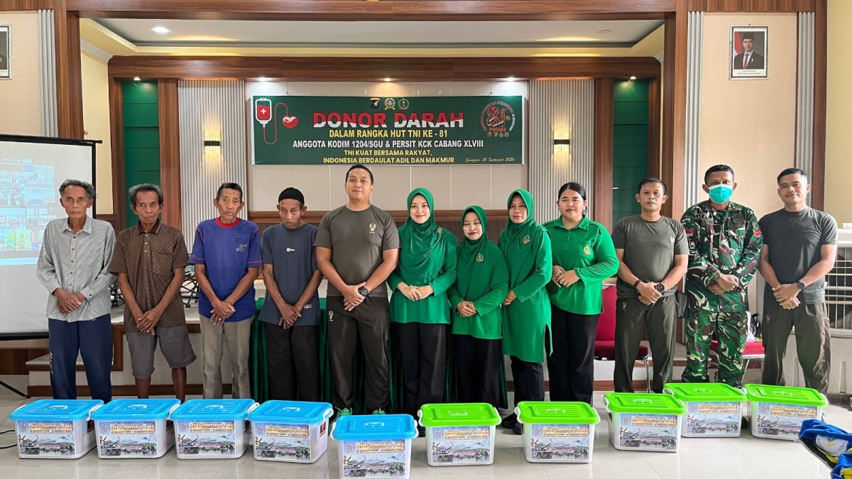 Semarak HUT TNI ke-81, Kodim 1204/Sanggau Gelar Donor Darah