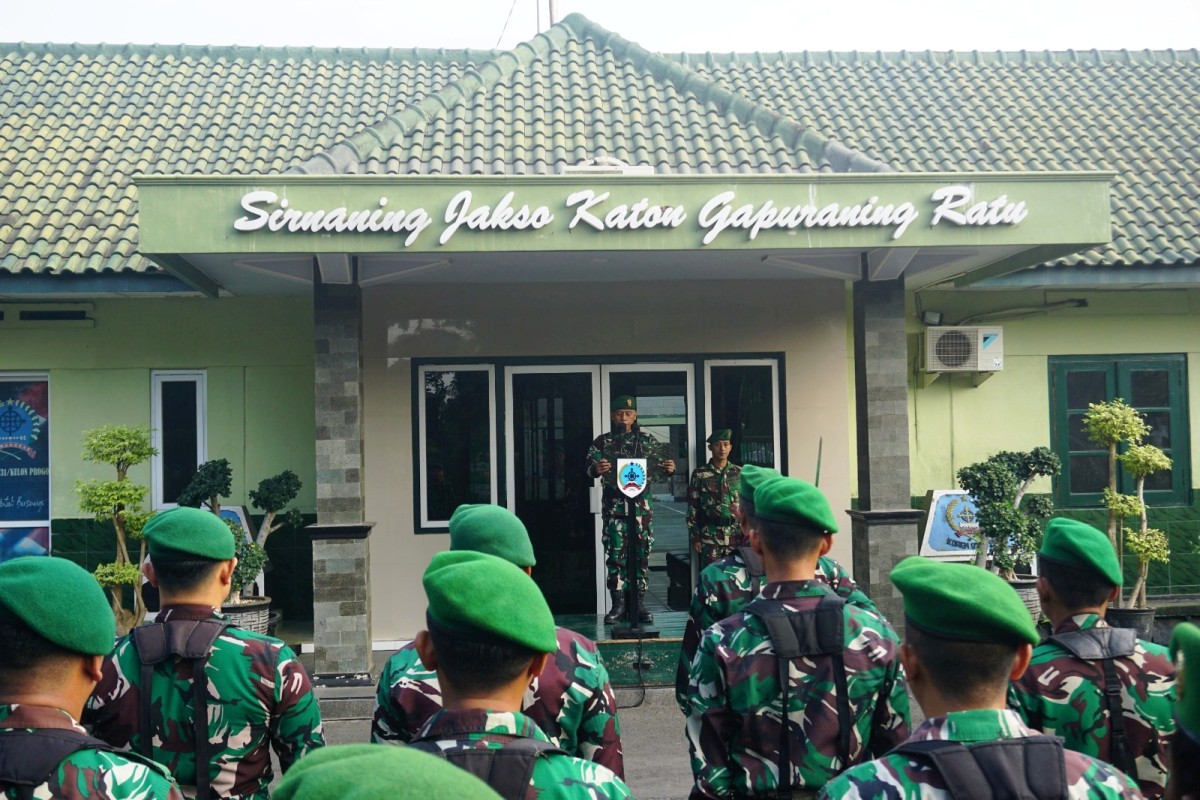 Kodim 0731/Kulon Progo Laksanakan Upacara Pengibaran Bendera