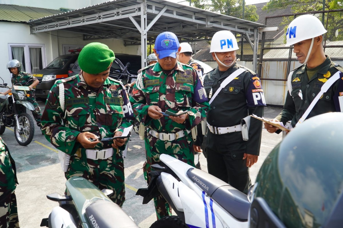 Gaktib Kendaraan Digelar di Makodim Temanggung, Surat dan Kelayakan Kendaraan Prajurit Diperiksa