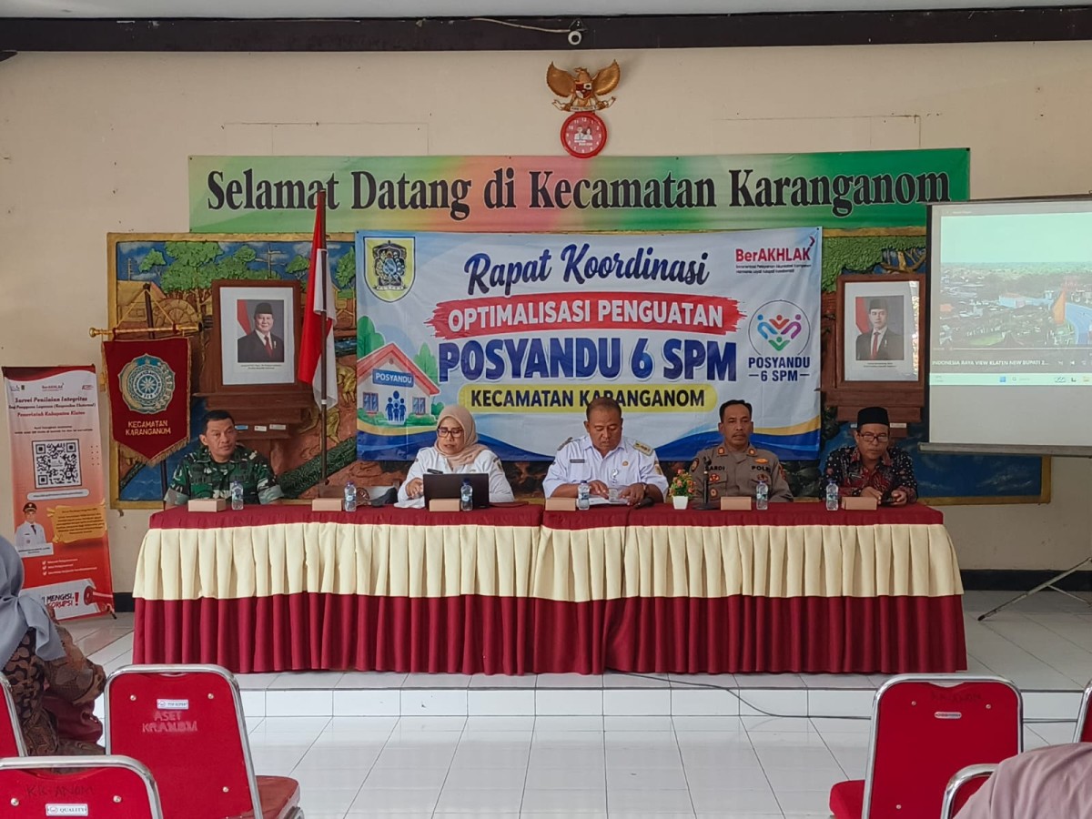 Rakor Optimalisasi Posyandu 6 SPM, Koramil Karanganom Dorong Sinergi Tingkatkan Kesehatan Masyarakat