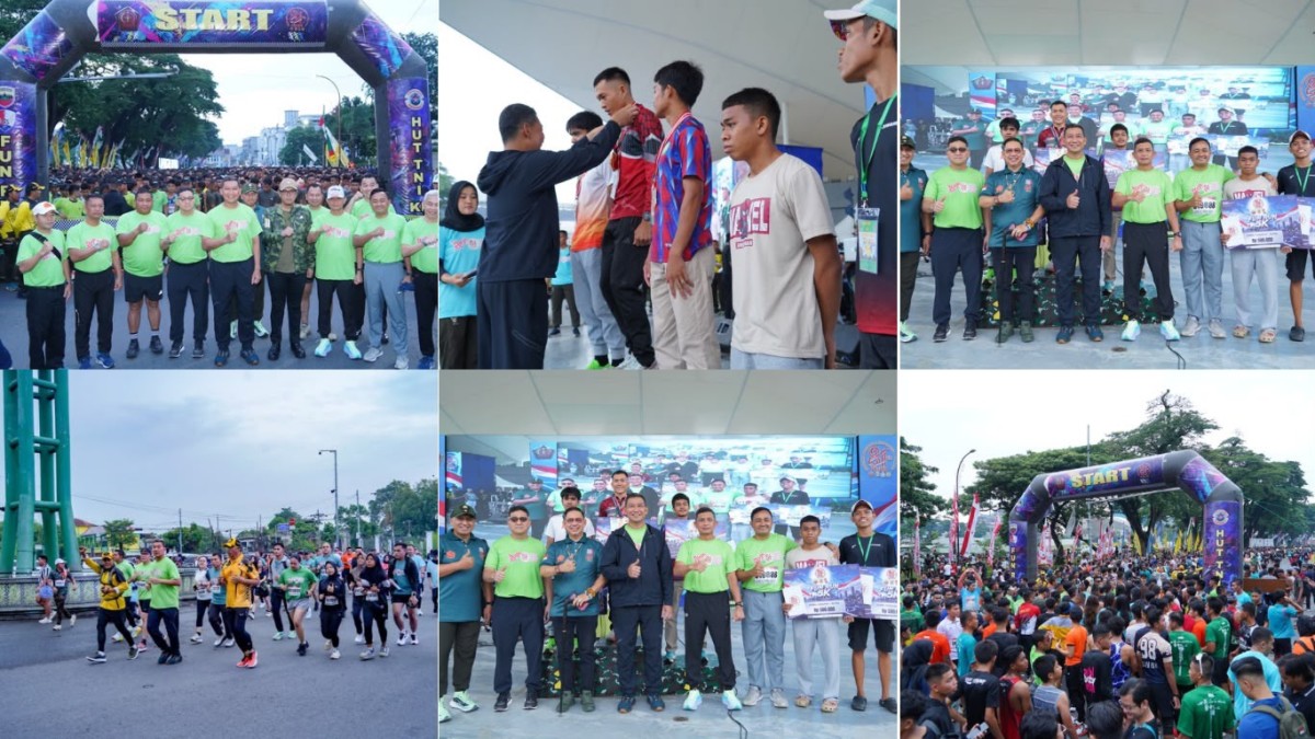 Pangdam I/BB Lepas 20 Ribu Peserta Fun Run 5K HUT ke-81 TNI di Medan